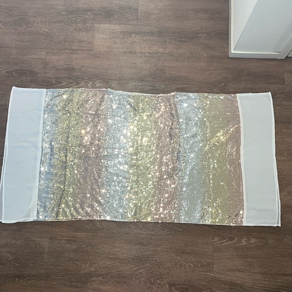 NWOT Boston Proper Multicolored Sequined Poncho - Picture 4 of 14